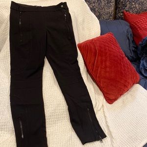 Zara womens black stretch pants made in turkey size M